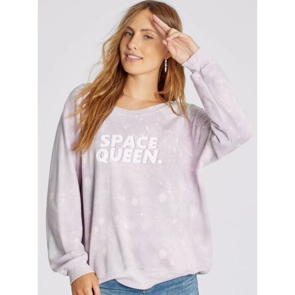 Wildfox Couture Space Queen Pullover Long sleeve Purple Sweater NWT XS - Picture 1 of 9